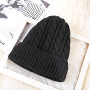 Winter Mohair Women Fleece Knitted Beanie