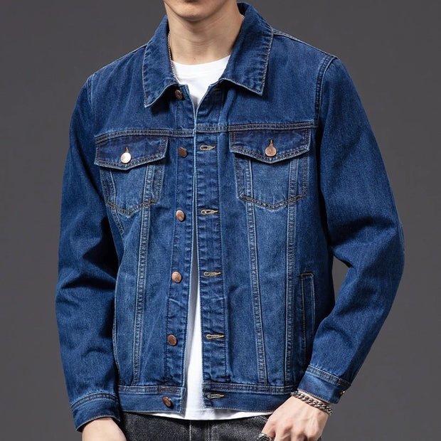 Mens Fashion Slim Fit Denim Jacket Top