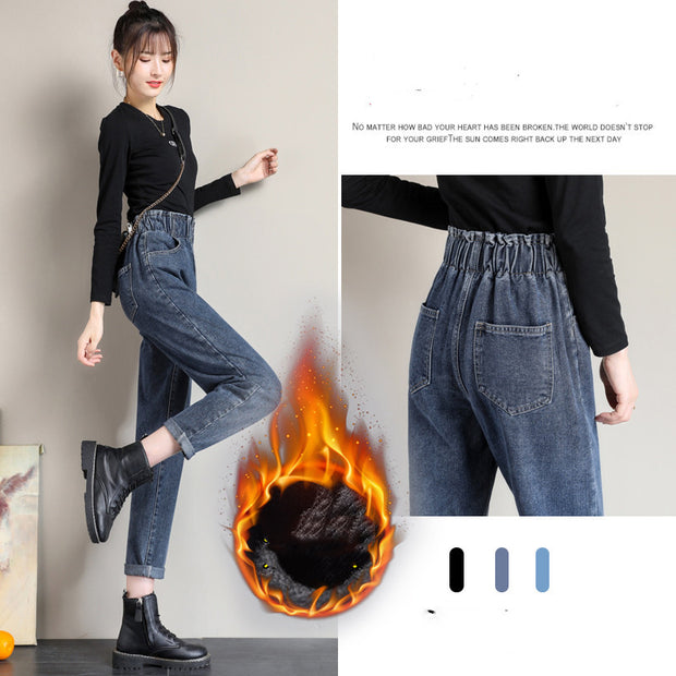 Women's Summer Straight Slim High Waist Jeans