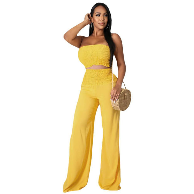 Women's Tube Top Pants Women's Two Piece Set