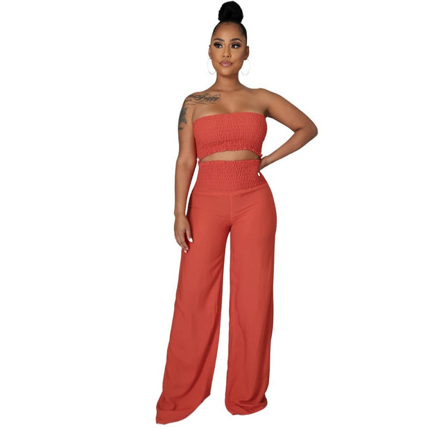 Women's Tube Top Pants Women's Two Piece Set