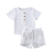 Toddler Kids Baby Boys Summer Casual Clothes Sets Solid