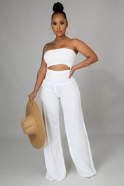 Women's Tube Top Pants Women's Two Piece Set