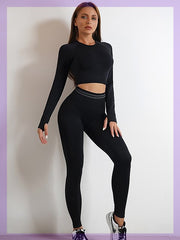 Seamless Sports Set For Women Workout Outfit Booty Yoga Pant