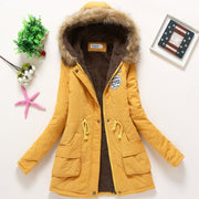 Hooded Winter Jacket Women Fashion Warm Coats Ladies Tops