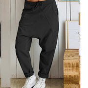 New Cotton Women's Drawstring Harem Pants