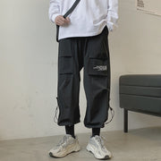 Drawstring Drawstring Pants Men's Trendy Functional Overalls Loose Casual Pants