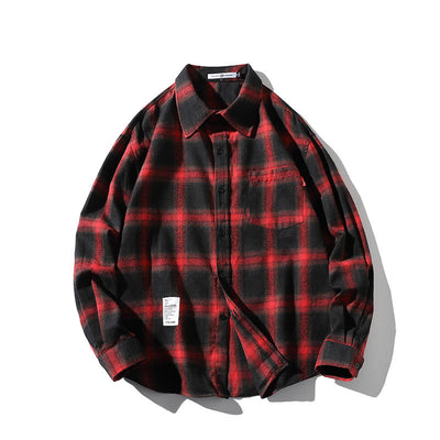 Teen Fashion Plaid Long-sleeved Shirt