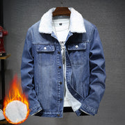 Mens Blue Padded Casual College Jacket