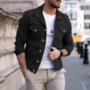 Mens Slim Fit Denim Lapel Jacket