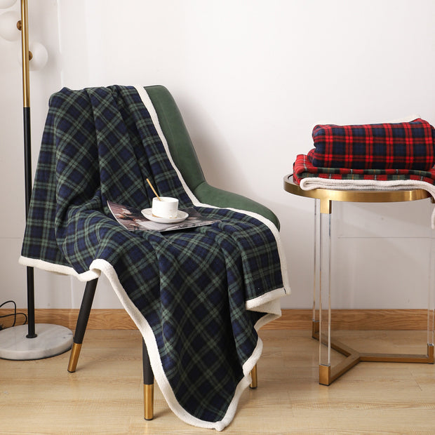 Blanket Lambswool Plaid Plain Cover Blanket Nap Blanket Nap Blanket